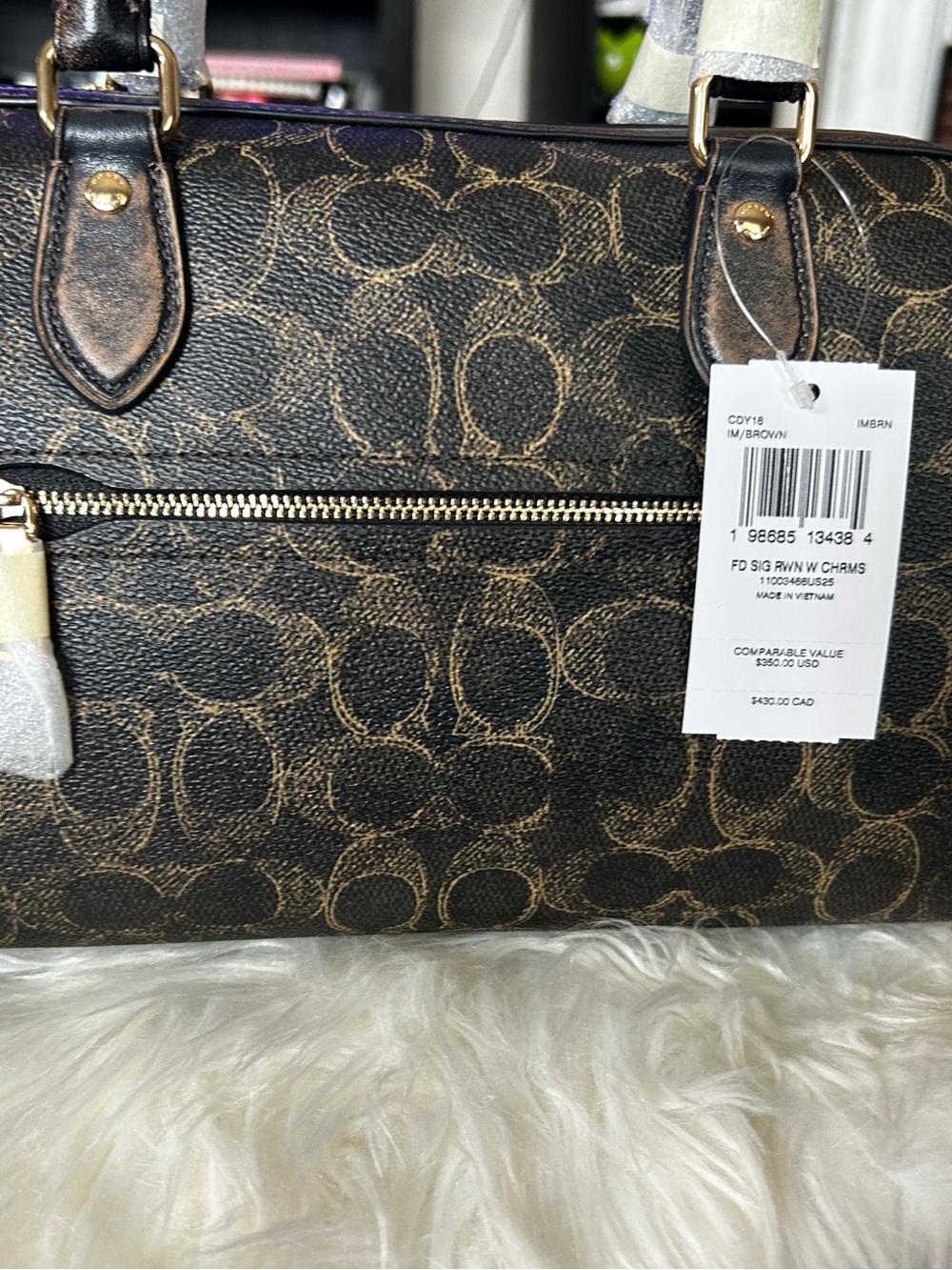 Coach Rowan crossbody bag in loved signature canvas with charms - Picture 2 of 5